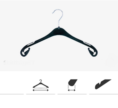 Klika - Cintre noir T43, largeur 43cm 300 pièces