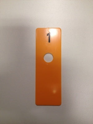 Klika - disque de chambre jaune 40x120 mm NUMÉRO 1 40 pièces