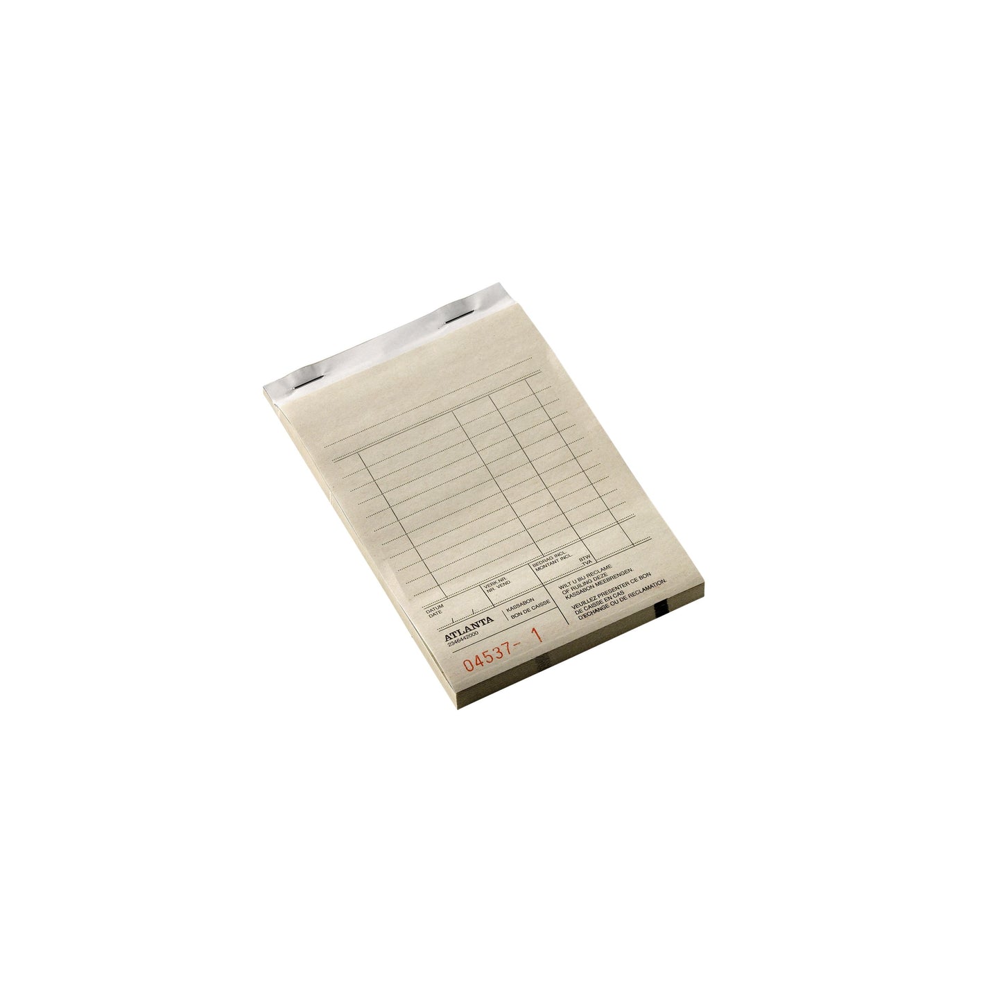 Atlanta -  Kassablok Djois met kopie (carbon) 142x100mm 50x2vel wit | 5 stuks