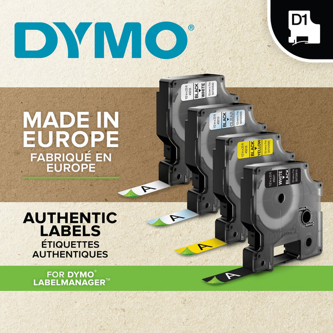 Dymo -  Labele  labelmanager d1 19mmx5.5m wit | 5 stuks