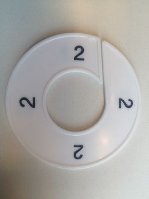 Klika -  Maatring 9cm wit/zwart 2