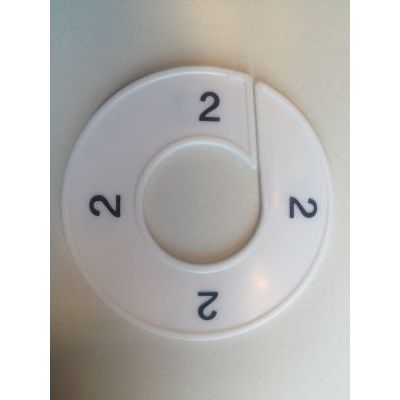 Klika -  Maatring 9cm wit/zwart 2