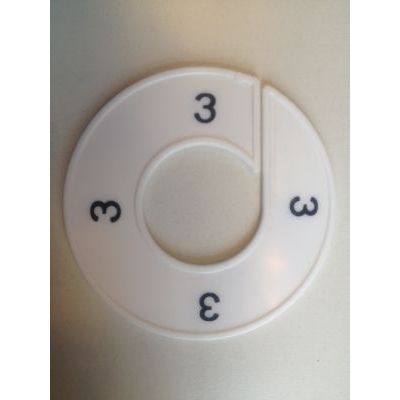Klika -  Maatring 9cm wit/zwart 3
