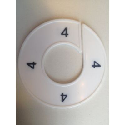 Klika -  Maatring 9cm wit/zwart 4