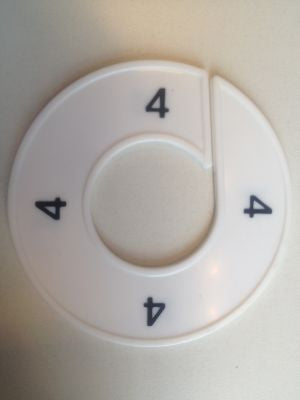 Klika -  Maatring 9cm wit/zwart 4