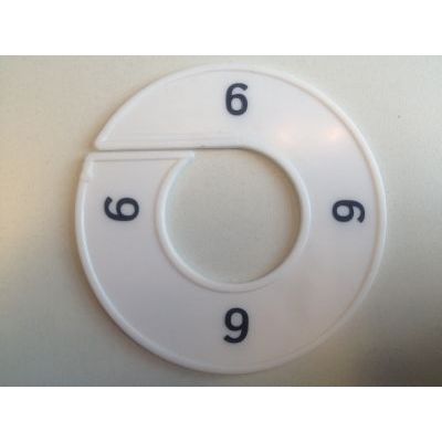 Klika -  Maatring 9cm wit/zwart 6