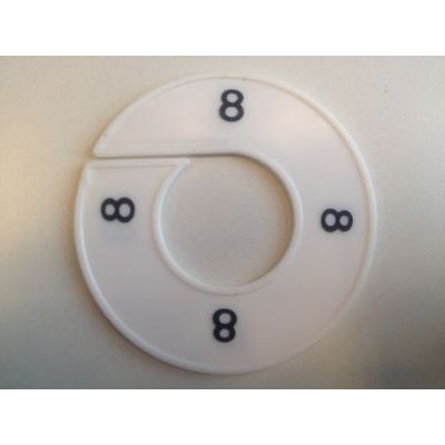 Klika -  Maatring 9cm wit/zwart 8