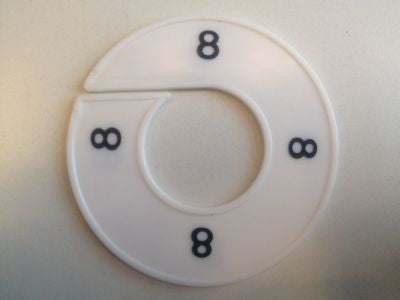 Klika - Größenring weiß/schwarz 8