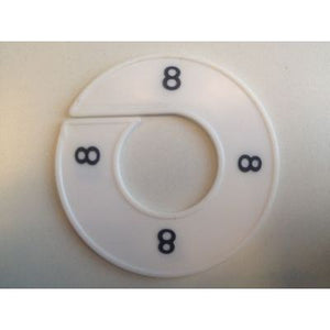 Klika -  Maatring 9cm wit/zwart 8