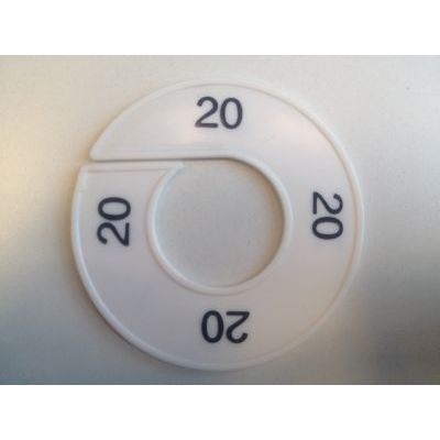 Klika -  Maatring 9cm wit/zwart 20