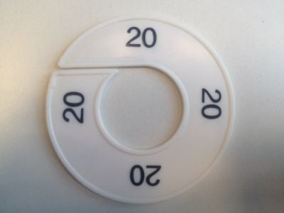 Klika -  Maatring 9cm wit/zwart 20