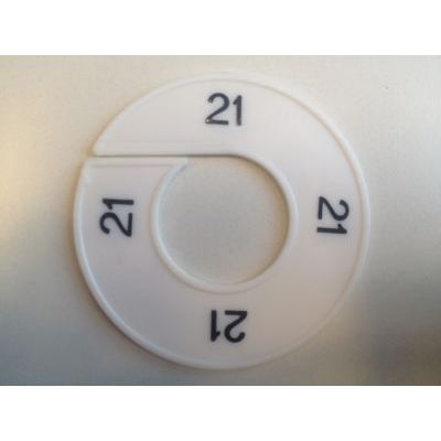 Klika - Taille bague blanc/noir 21