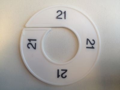 Klika -  Maatring 9cm wit/zwart 21