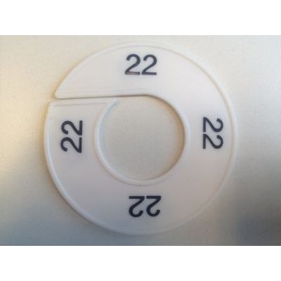 Klika -  Maatring 9cm wit/zwart 22