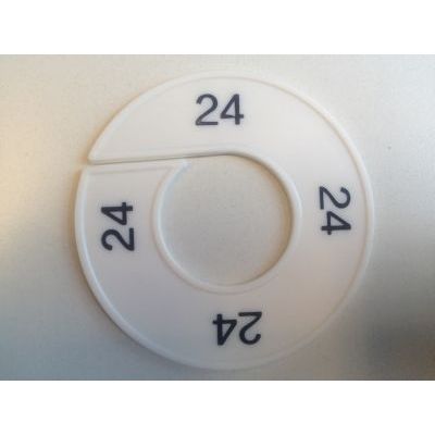 Klika -  Maatring 9cm wit/zwart 24