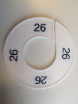 Klika -  Maatring 9cm wit/zwart 26