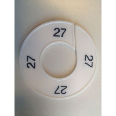 Klika -  Maatring 9cm wit/zwart 27