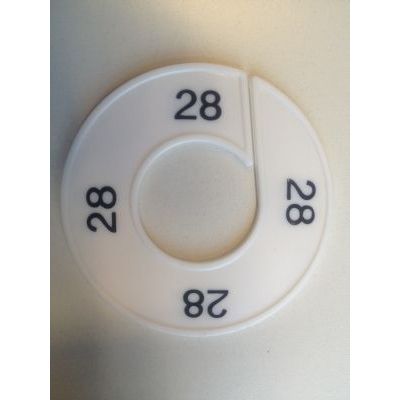 Klika -  Maatring 9cm wit/zwart 28