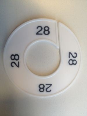 Klika -  Maatring wit/zwart 28