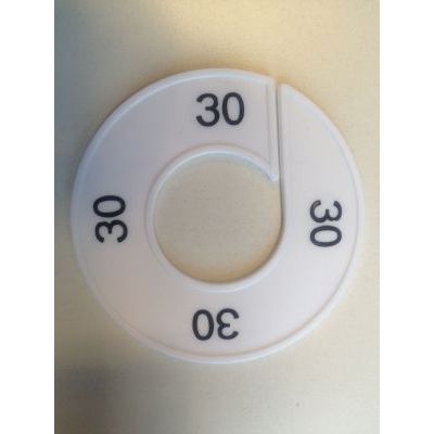 Klika -  Maatring 9cm wit/zwart 30