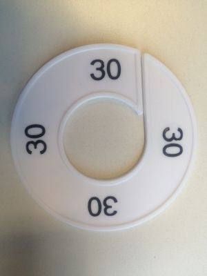 Klika -  Maatring 9cm wit/zwart 30