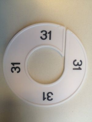 Klika -  Maatring wit/zwart 31