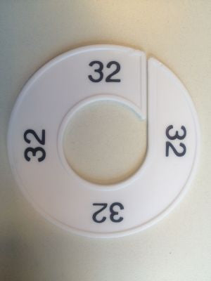 Klika -  Maatring 9cm wit/zwart 32