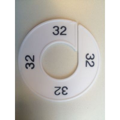 Klika -  Maatring 9cm wit/zwart 32