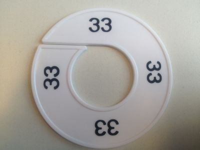 Klika -  Maatring 9cm wit/zwart 33