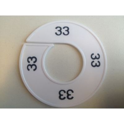 Klika -  Maatring 9cm wit/zwart 33