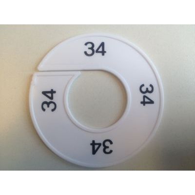 Klika -  Maatring 9cm wit/zwart 34