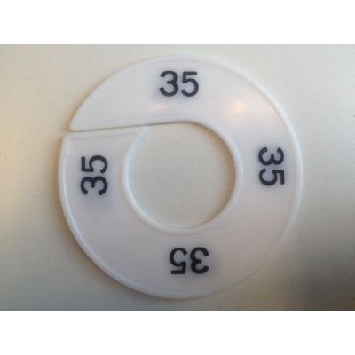 Klika -  Maatring 9cm wit/zwart 35