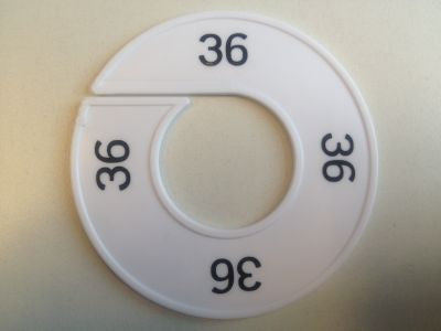 Klika -  Maatring 9cm wit/zwart 36