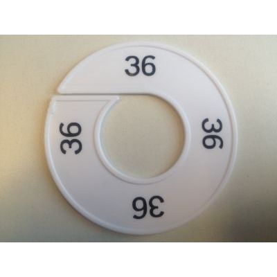 Klika -  Maatring 9cm wit/zwart 36