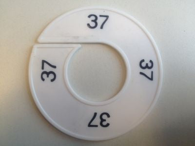 Klika -  Maatring 9cm wit/zwart 37