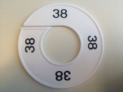 Klika -  Maatring 9cm wit/zwart 38