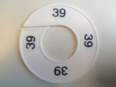 Klika -  Maatring 9cm wit/zwart 39