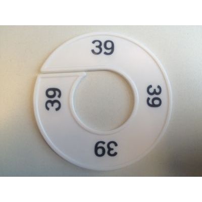 Klika -  Maatring 9cm wit/zwart 39