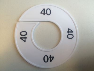 Klika -  Maatring 9cm wit/zwart 40