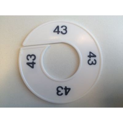 Klika -  Maatring 9cm wit/zwart 43