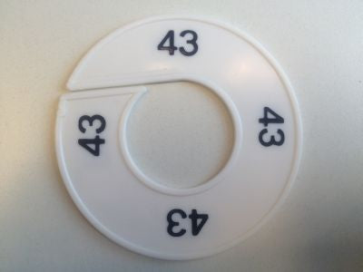 Klika -  Maatring 9cm wit/zwart 43