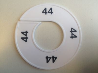 Klika -  Maatring 9cm wit/zwart 44