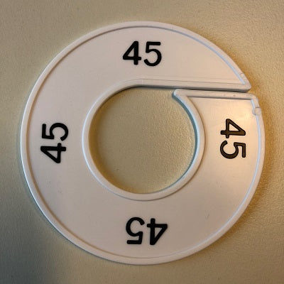 Klika -  Maatring 9cm wit/zwart 45
