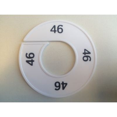 Klika -  Maatring 9cm wit/zwart 46