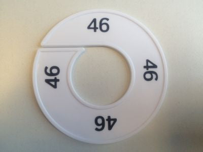 Klika -  Maatring 9cm wit/zwart 46