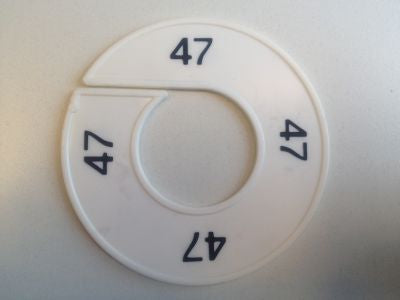 Klika -  Maatring 9cm wit/zwart 47