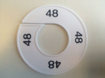 Klika -  Maatring 9cm wit/zwart 48