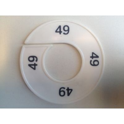 Klika -  Maatring 9cm wit/zwart 49