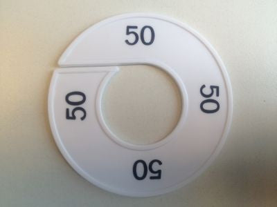 Klika -  Maatring 9cm wit/zwart 50