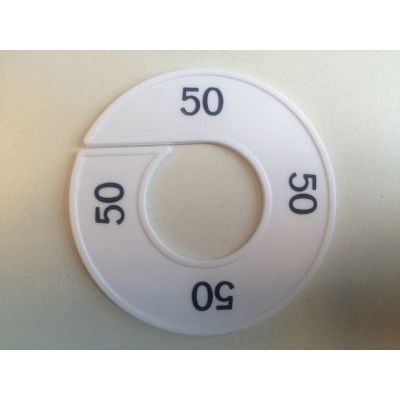 Klika -  Maatring 9cm wit/zwart 50